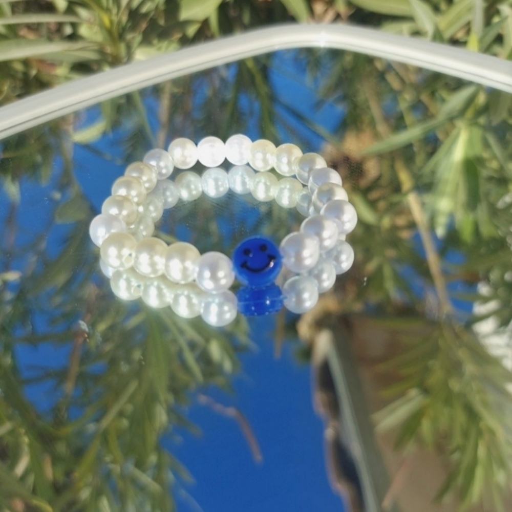 Blue pearl bracelet